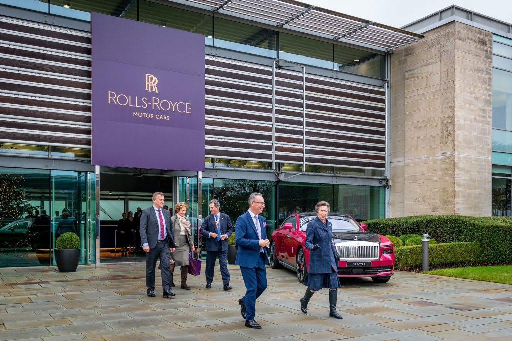 HRH Visit to Home of Rolls-Royce at Goodwood